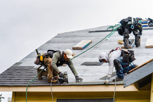 Professional Flat Roof Repair technician working in Newtown, CT